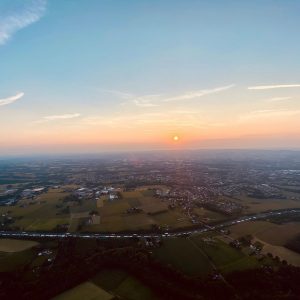 Sonnenuntergang aus dem Heissluftballon