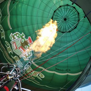 Feuer Einschweben zur Landung Privatbrauerei Barre Heißluftballon