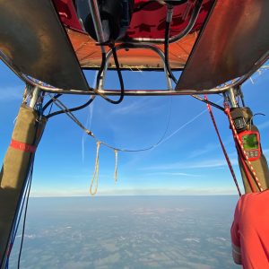 Blick aus dem Cockpit Brötje Heißluftballon